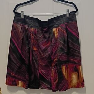 Worthington A-Line Skirt in Black and Pink